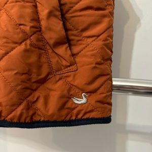 Southern Marsh orange quilted fleece lined vest NWOT